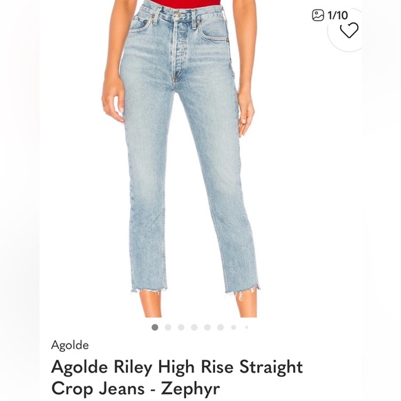 Agolde Riley High Rise Straight Crop Jeans - Picture 8 of 8